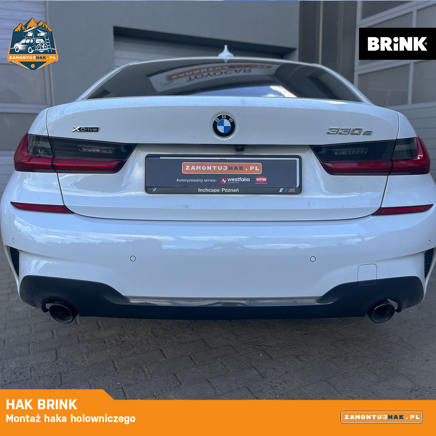 Hak holowniczy Brink do BMW 330e – estetyka i funkcjonalność