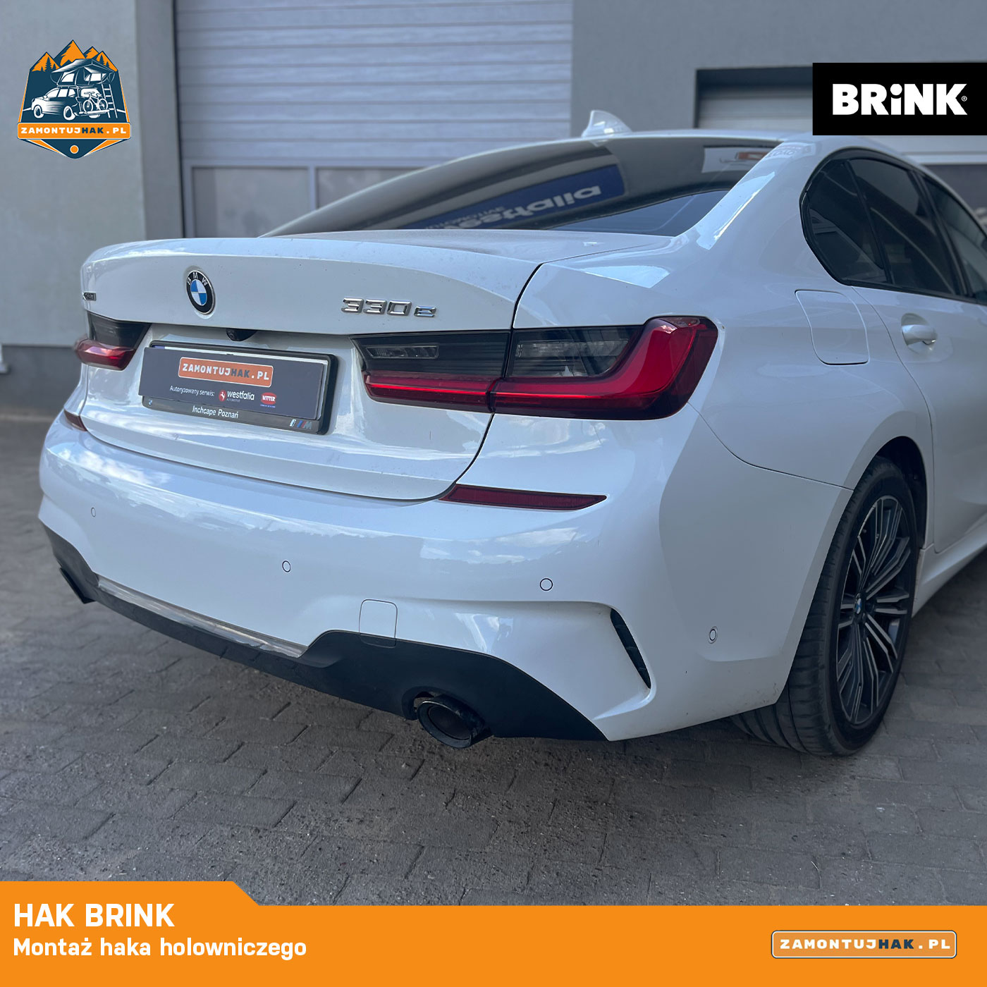 Hak holowniczy Brink do BMW 330e – estetyka i funkcjonalność