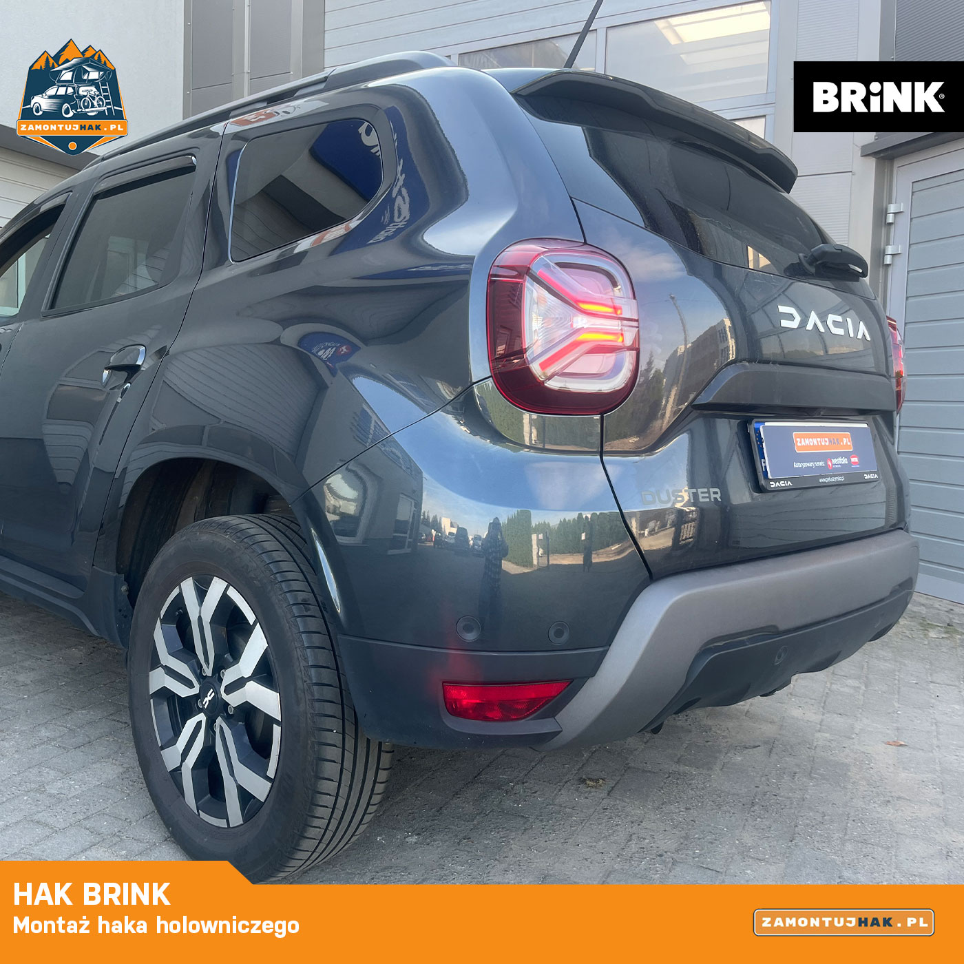Dacia Duster z wypinanym hakiem Brink widok z lewej strony