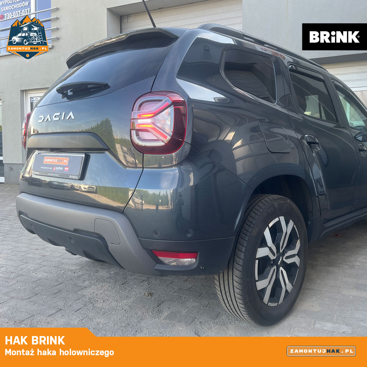 Dacia Duster z hakiem Brink widok tylnego zderzaka