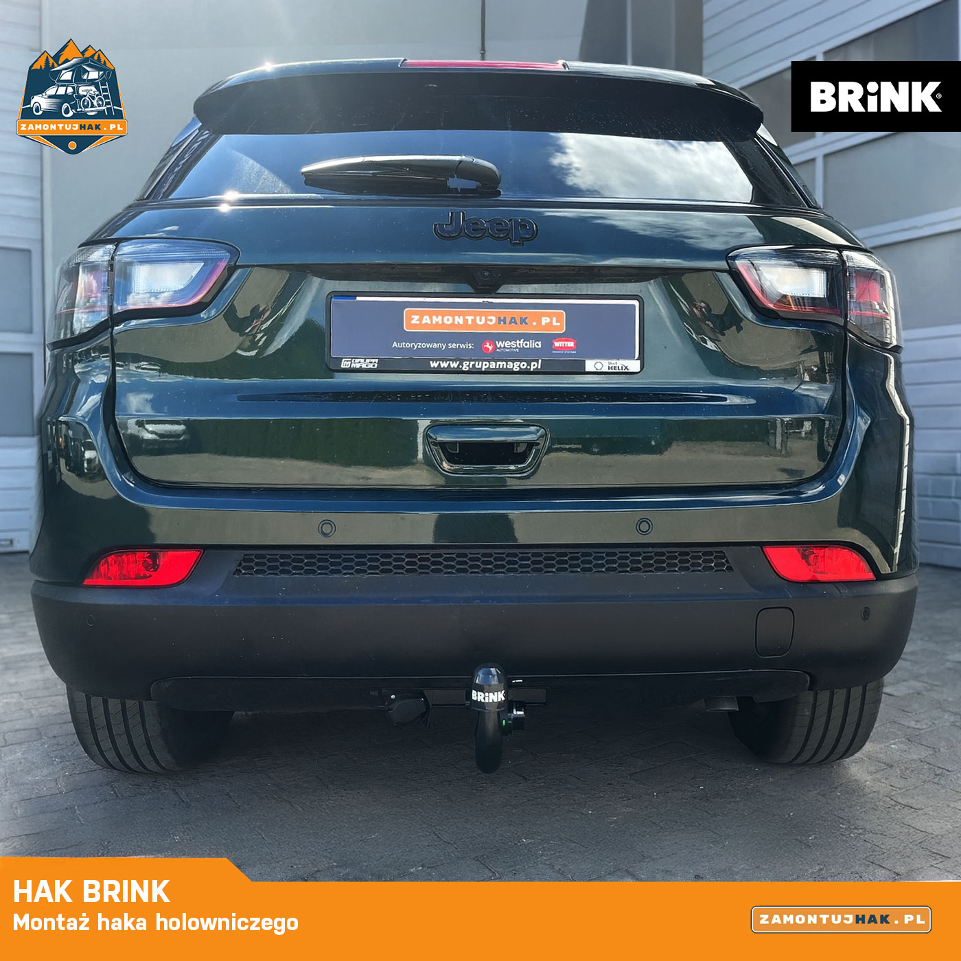 hak holowniczy w Jeepie