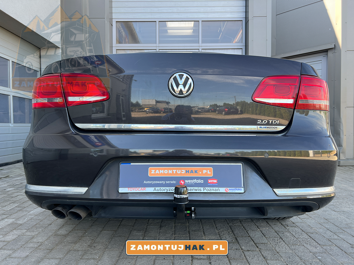 montaż haka holowniczego westfalia a40v w wolksvagen