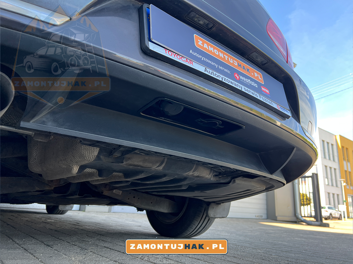 montaż haka holowniczego westfalia a40v w wolksvagen