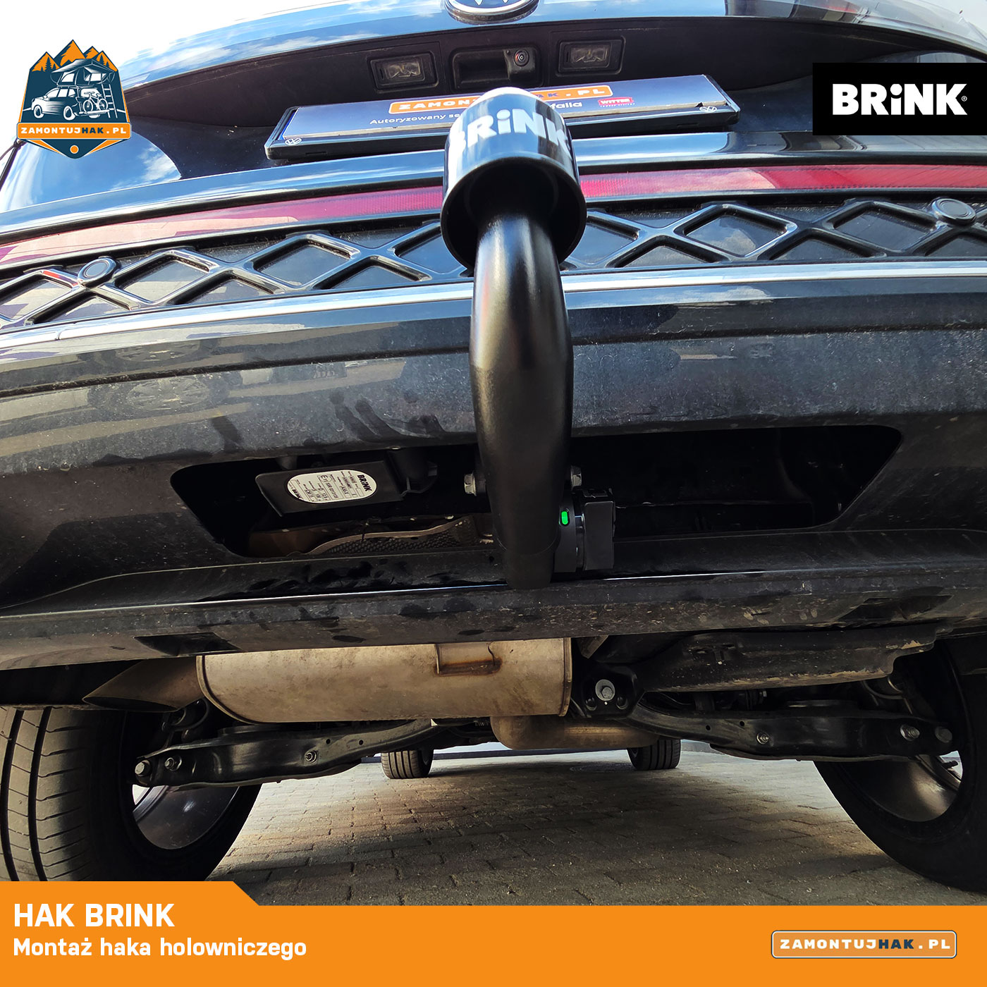 montaż haka brink w volkswagenie