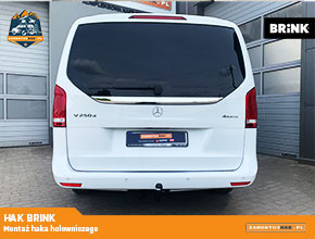 Montaż haka BRINK w Mercedesie V250d 